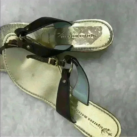 Sigerson morrison brown leather kitten heel sandal - Picture 3 of 7